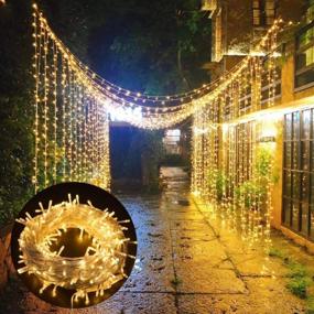 img 1 attached to 100FT Plug-In Waterproof LED String Lights With 8 Modes For Indoor/Outdoor Halloween, Thanksgiving & Christmas Decoration - 300 LEDs By FUNPENY