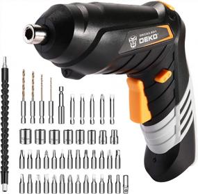 img 4 attached to DEKOPRO 3.6V Electric Cordless Screwdriver Rechargeable Drill Driver With 47Pcs Accessories, Adjustable 2 Position And LED Light For Household Battery Power