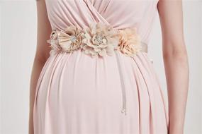 img 2 attached to Pregnancy Maternity Crystal Tassel Wedding Women's Accessories - Belts