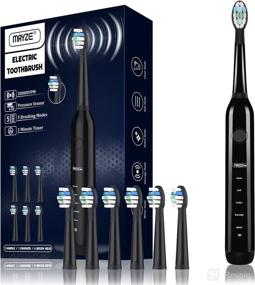 img 4 attached to 💯 Superior Dental Care with MAYZE Sonic Electric Toothbrush for Adults