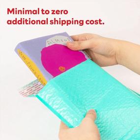 img 1 attached to XFasten Poly Bubble Mailers 7.95 X 12 Inches Shipping Bags, 25 Pack Aqua Bubble Lined Wrap Padded Envelope Packaging For Small Business, Bulk Shipping Mailing Envelopes – Waterproof