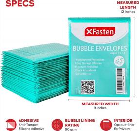 img 3 attached to XFasten Poly Bubble Mailers 7.95 X 12 Inches Shipping Bags, 25 Pack Aqua Bubble Lined Wrap Padded Envelope Packaging For Small Business, Bulk Shipping Mailing Envelopes – Waterproof
