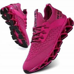 img 4 attached to Comfortable Women'S Athletic Shoes With Blade Technology For Running, Tennis, Walking, And Work - Fashionable, Non-Slip And Perfect For Sports
