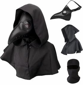 img 4 attached to WeTop Plague Doctor Mask Cloak, Halloween Long Nose Beak Gothic Retro Steampunk Costume