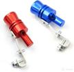 2pcs turbo sound whistle exhaust muffler pipe bov blow-off valve simulator universal aluminum tailpipe loud sounder car roar maker exhaust noise booster logo