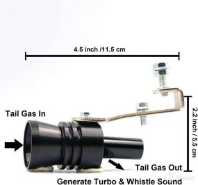 img 2 attached to 2PCS Turbo Sound Whistle Exhaust Muffler Pipe BOV Blow-Off Valve Simulator Universal Aluminum Tailpipe Loud Sounder Car Roar Maker Exhaust Noise Booster