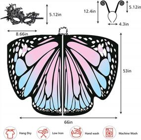 img 1 attached to Butterfly Shawl Fairy Cape - Enchanting Costume Accessory For Women!