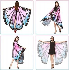 img 3 attached to Butterfly Shawl Fairy Cape - Enchanting Costume Accessory For Women!