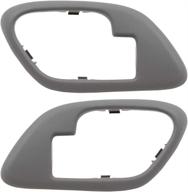 🚪 brock replacement pair set inner gray door handle trim bezels 1995-2002 c/k old body style pickup truck логотип