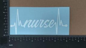 img 1 attached to 👩 Nurse Decal 4 Pack: Nurse Heartbeat, Heart, Nurse Life, RN Caduceus - White, Small ~3.5" - Perfect for Healthcare Professionals and Proud Nurses!