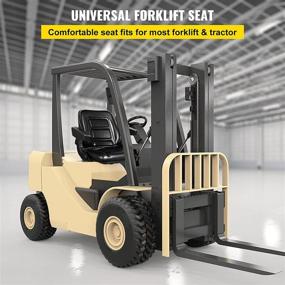 img 3 attached to VEVOR Universal Forklift Seat: Adjustable Tractor Seat with Armrests and Seat Switch - Ideal for Forklifts, Tractors, and Skid Loaders