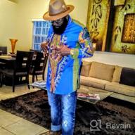 img 1 attached to 🌍 Showcase Your Style with COOFANDY Men's African Dashiki Sleeve Button Shirts review by Mike Flyers