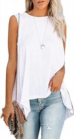 img 1 attached to Lacozy Women'S Sleeveless High Low Top: A Stylish Asymmetrical Tunic For Summer