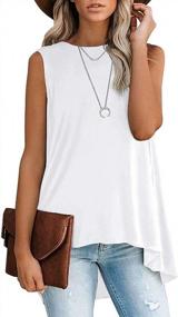 img 4 attached to Lacozy Women'S Sleeveless High Low Top: A Stylish Asymmetrical Tunic For Summer