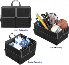 img 1 attached to 3-Compartment Cargo Trunk Storage Organizer By EPAuto: Maximize Your Car'S Storage Space
