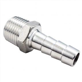 img 1 attached to Versatile And Durable: Joywayus Stainless Steel Barb Fitting Connector For Water, Fuel And Air