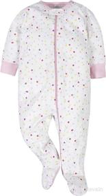 img 2 attached to 👶 Adorable Onesies Brand Baby Girls' 4-Pack 'N Play Footies Multi Pack: Cute, Comfy, and Convenient!