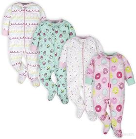 img 4 attached to 👶 Adorable Onesies Brand Baby Girls' 4-Pack 'N Play Footies Multi Pack: Cute, Comfy, and Convenient!