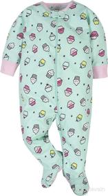 img 1 attached to 👶 Adorable Onesies Brand Baby Girls' 4-Pack 'N Play Footies Multi Pack: Cute, Comfy, and Convenient!