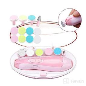 img 3 attached to Qunlions Life: Electric Nail File Drill for Gentle Baby Nail Care - 18-in-1 Safety Cutter Trimmer Clipper - Pink and Blue Upgrades available