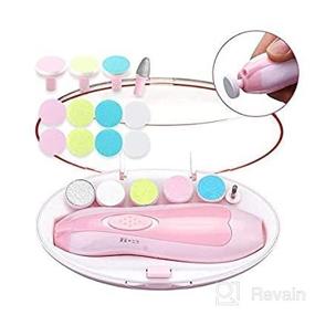 img 2 attached to Qunlions Life: Electric Nail File Drill for Gentle Baby Nail Care - 18-in-1 Safety Cutter Trimmer Clipper - Pink and Blue Upgrades available