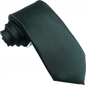 img 3 attached to Wehug Mens Solid Color Ties Necktie 3.5'' Tie Necktie Jacquard Neck Ties