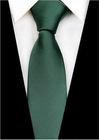 img 1 attached to Wehug Mens Solid Color Ties Necktie 3.5'' Tie Necktie Jacquard Neck Ties