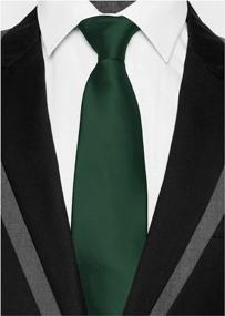 img 2 attached to Wehug Mens Solid Color Ties Necktie 3.5'' Tie Necktie Jacquard Neck Ties