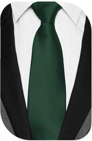 img 4 attached to Wehug Mens Solid Color Ties Necktie 3.5'' Tie Necktie Jacquard Neck Ties
