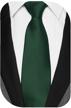 wehug mens solid color ties necktie 3.5'' tie necktie jacquard neck ties logo