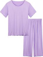 experience comfort with joyaria women's bamboo capri pajamas set - soft short sleeve sleepwear for a cool night's sleep logo