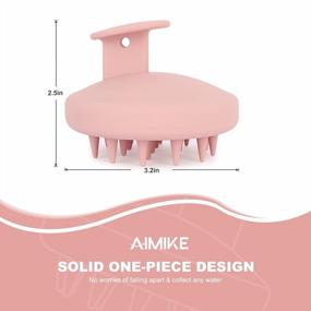 img 3 attached to AIMIKE Scalp Massager Shampoo Brush, Soft Silicone Hair Scrubber For Washing Hair, Dandruff Removal & Scalp Scrubber Hair Growth Stimulator, Scalp Brush/Exfoliator Brush On Dry & Wet Scalp - Pink