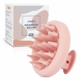 img 4 attached to AIMIKE Scalp Massager Shampoo Brush, Soft Silicone Hair Scrubber For Washing Hair, Dandruff Removal & Scalp Scrubber Hair Growth Stimulator, Scalp Brush/Exfoliator Brush On Dry & Wet Scalp - Pink