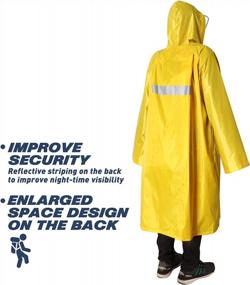 img 3 attached to Водонепроницаемое пончо от дождя: легкая и многоразовая куртка с капюшоном для активного отдыха - Anyoo