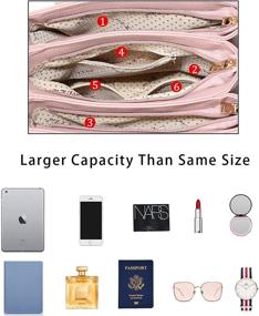img 1 attached to 👜 Stylish and Practical KKXIU Zippered Compartments Handbags: Perfect for Women's Shoulder Bags, Handbags, and Wallets