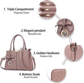 img 2 attached to 👜 Stylish and Practical KKXIU Zippered Compartments Handbags: Perfect for Women's Shoulder Bags, Handbags, and Wallets