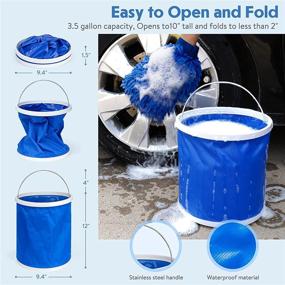 img 3 attached to 🚗 12Pcs Simket Car Wash Kit - Complete Car Cleaning, Detailing, and Care Set for Interior and Exterior - Professional Blue Car Wash Supplies with Bucket and Equipment