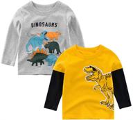 toddler 2 pack sleeve dinosaur t shirts boys' clothing ~ tops, tees & shirts logo