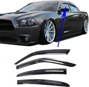 img 4 attached to Enhance Your Dodge Charger'S Look And Protection With Labwork Slim Style Window Visor Cover - Black, 2011-2020 Compatible