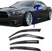 enhance your dodge charger's look and protection with labwork slim style window visor cover - black, 2011-2020 compatible logo