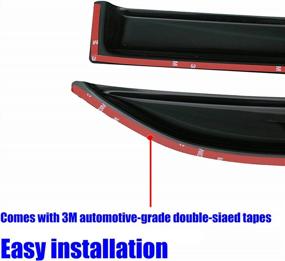 img 2 attached to Enhance Your Dodge Charger'S Look And Protection With Labwork Slim Style Window Visor Cover - Black, 2011-2020 Compatible