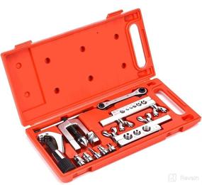 img 4 attached to 🔧 Wostore Flaring Swage Tool Kit for Copper, Plastic, and Aluminum Pipe, Including Tubing Cutter and Ratchet Wrench