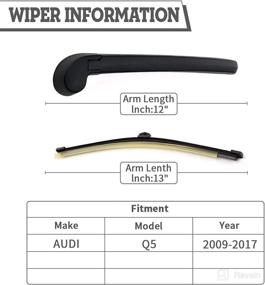 img 3 attached to 🚗 AUDI Q5 2009-2017 Volkswagen Touareg 2010-2018 Rear Wiper Arm Blade Nut Set Replacement, Rear Wiper Accessories Assembly for Back Windshield Window, Wiper Cap OE: 8R09554071P9