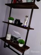 img 1 attached to Modern Industrial Pipe Shelving And Towel Rack With 2-Tiers And Real Wood Shelving - 24" Wall Mounted Bathroom Shelf review by Karen Gonzalez