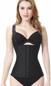 img 3 attached to Enhance Your Curves with Everbellus Women's Adjustable Shoulder Strap Waist Trainer Vest Underbust Corset