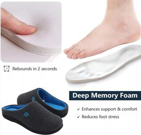 img 1 attached to Stay Cozy With RockDove Men'S Two-Tone Memory Foam Slipper