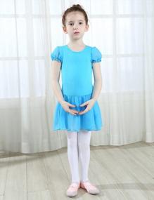 img 1 attached to Girls' Short Sleeve Ballet Leotard For Toddlers And Kids, Ages 3-11 - Dancewear Outfit By EISHOPEER