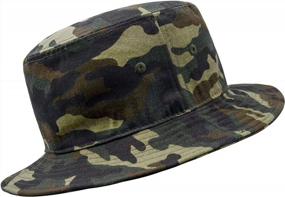 img 2 attached to Unisex 100% Cotton Summer Travel Bucket Beach Sun Hat Outdoor Cap Camo Packable