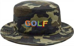 img 4 attached to Unisex 100% Cotton Summer Travel Bucket Beach Sun Hat Outdoor Cap Camo Packable
