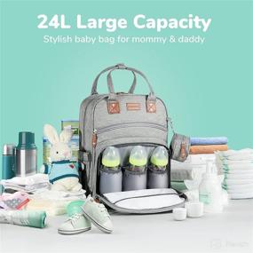 img 3 attached to Diaper Bag Backpack Multifunction Waterproof Diapering for Diaper Bags